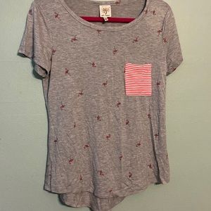 Flamingo pocket tee